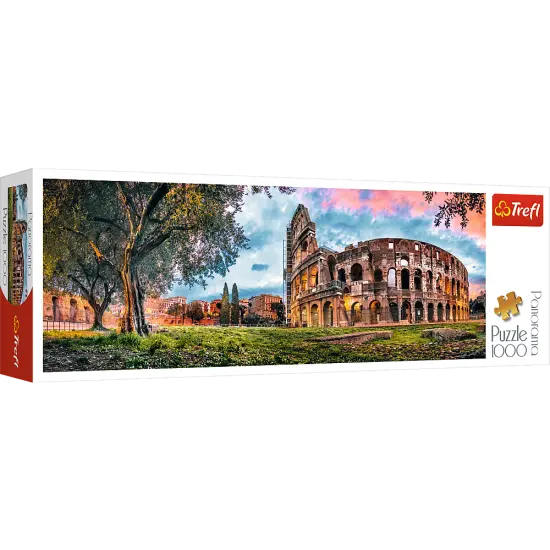 Panorama 1000 Piece Jigsaw Puzzles, Colosseum at Dawn Puzzle, Rome, Italy and the Colosseum, Adult Puzzles, Trefl 29030 {1}