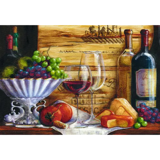 1500 Piece Jigsaw Puzzles, In The Vineyard by Malenda Trick, Still Life Puzzle with Food and Wine, Adult Puzzles, Trefl 26174 {2}