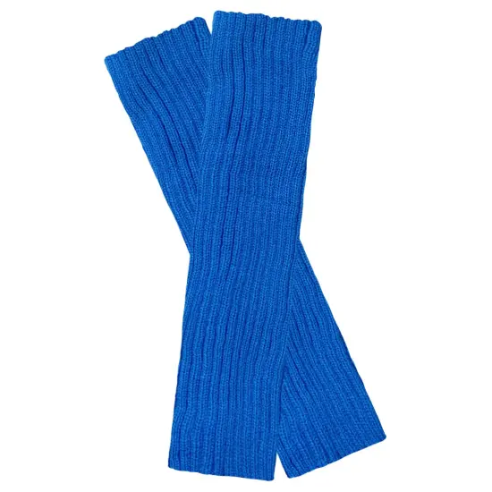 Wrapables 80's Style Neon Fluorescent Ribbed Leg Warmers, Blue {1}