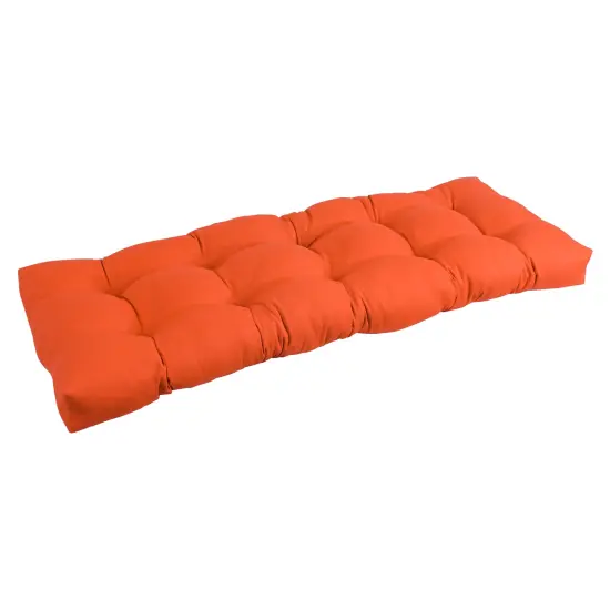 46-inch by 19-inch Tufted Solid Twill Bench Cushion Orange-Color {1}
