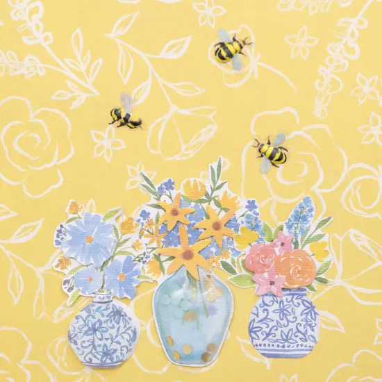 K&Company Dimensional Stickers - Floral Vase, 11pcs {3}