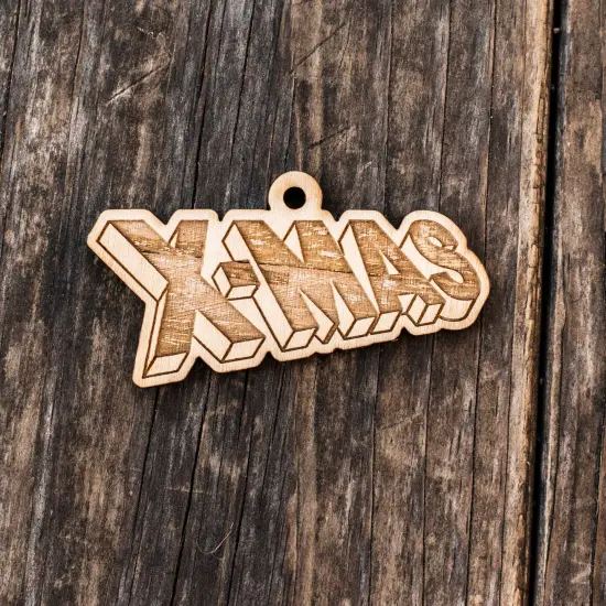 Ornament - X-MAS - Raw Wood 2x3in {3}