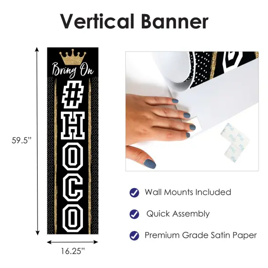 Big Dot of Happiness HOCO Dance - Homecoming Front Door Decoration - Vertical Banner {4}