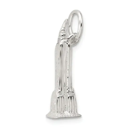 Sterling Silver Sears Tower Building Charm Chicago Jewerly 25mm x 7mm {3}