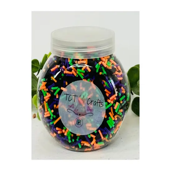 150g Halloween Themed Polymer Clay Sprinkle Mix - Perfect for Fake Bakes, Clay Art, Slime - Spooky, Mysterious, and Festive {1}