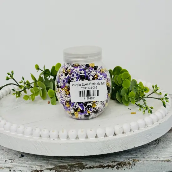 150g Purple Eyes Halloween Polymer Clay Sprinkle Mix - Ideal for Fake Bakes, Clay Art, Slime - Spooky, Mysterious, and Festive {6}