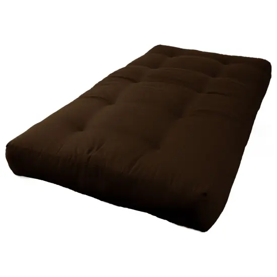Blazing Needles Renewal 7-inch Twill Twin-size Futon Mattress - Chocolate - Chocolate {1}