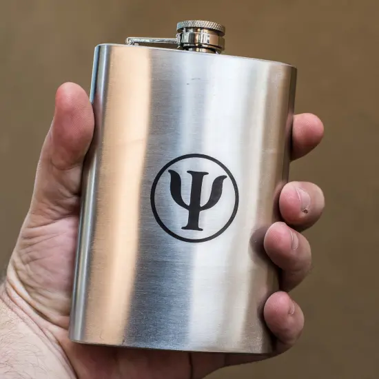 8oz Psychology Stainless Steel Flask {2}