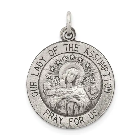 Sterling Silver Our Lady of The Assumption Medal {1}