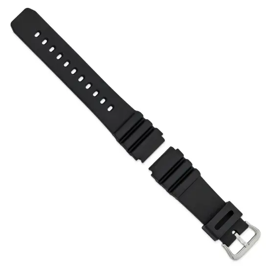 Gilden Black Polyurethane Watch Band 22mm {2}