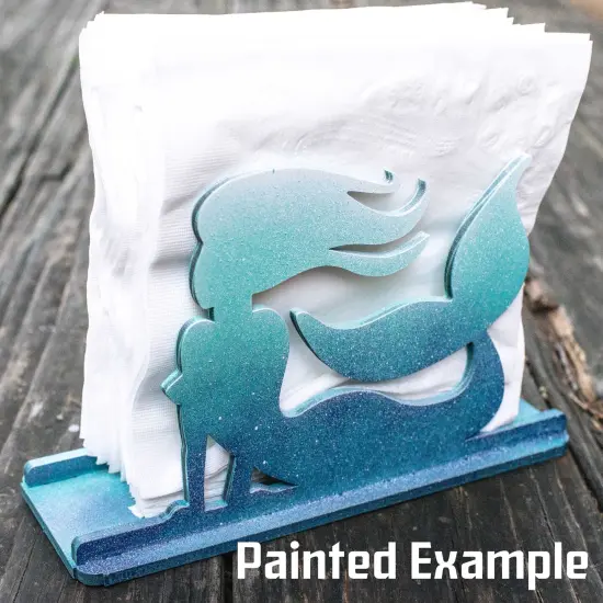 Napkin Holder - Mermaid - Raw Wood Craft {4}