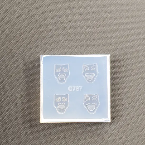 Drama Masks Stud Earrings Silicone Mold(A12) {2}