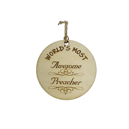 Worlds most Awesome Preacher - Ornament {1}
