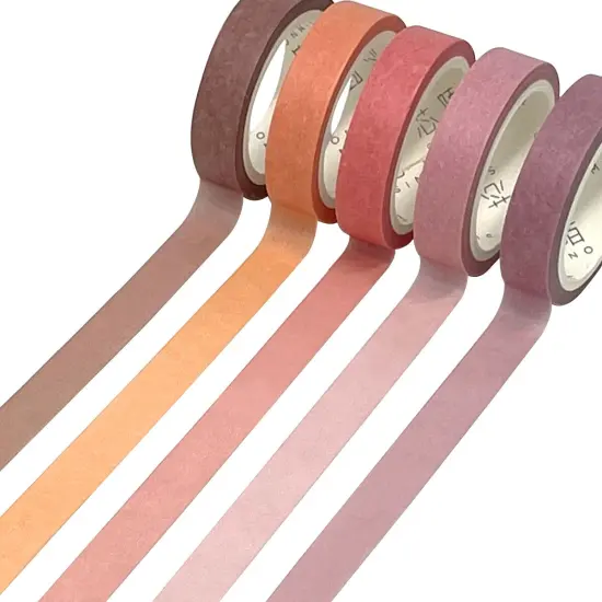 Wrapables Solid Color Washi Tape (Set of 5) Cherry Blossoms {4}