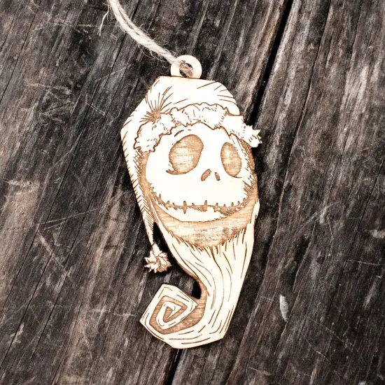 Ornament - Santa Jack - Raw Wood 3x5in {3}
