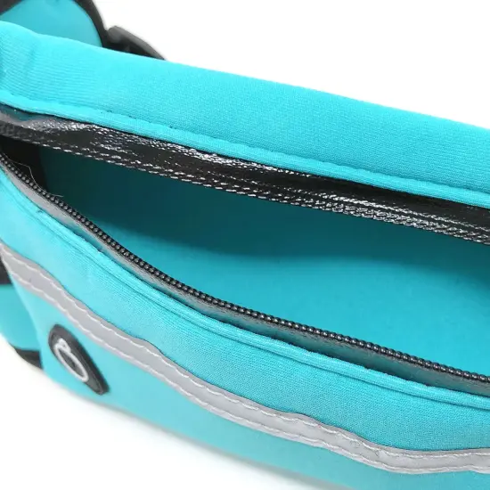 Wrapables Adjustable Neoprene Running Belt, Waterproof Fanny Pack, Workout Pouch for Running Jogging Hiking Blue {6}