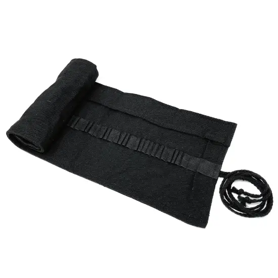 Wrapables Pencil Roll Organizer, Colored Pencil Wrap Pouch (72 slots) Black {2}