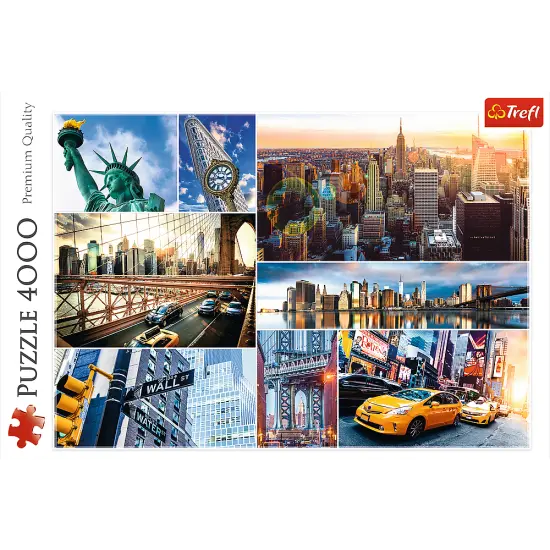 4000 piece Jigsaw Puzzles, New York - collage, NYC, Statue of Liberty, Brooklyn Bridge, Adult Puzzles, Trefl 45006 {3}