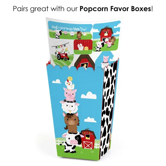 Big Dot of Happiness Farm Animals - Barnyard Baby Shower or Birthday Party Favor Sticker Set - 12 Sheets - 120 Stickers {7}