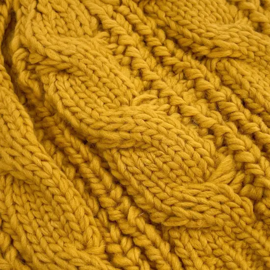 Wrapables Winter Warm Cable Knit Cat Ears Beanie, Yellow {4}