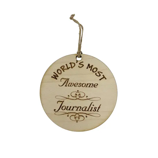 Worlds most Awesome Journalist - Ornament {1}