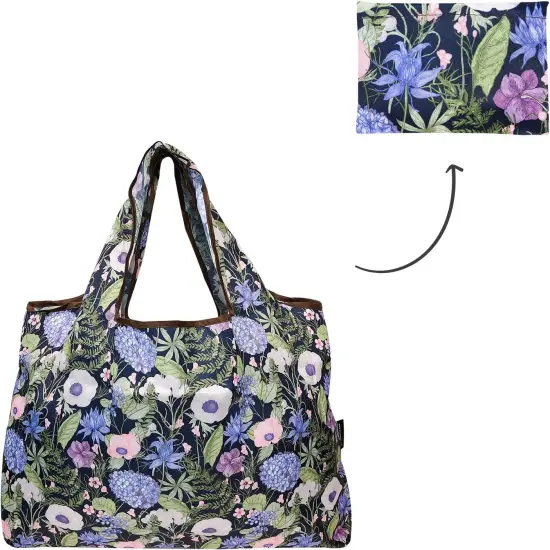 Wrapables Large Foldable Tote Nylon Reusable Grocery Bag, 3 Pack Spring Bouquet {5}