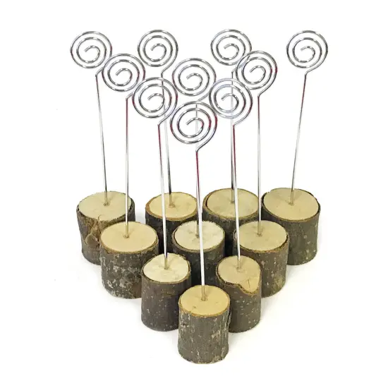 Wrapables Wooden Photo and Placecard Clip Holders for Wedding Table Decor (Set of 10) {1}