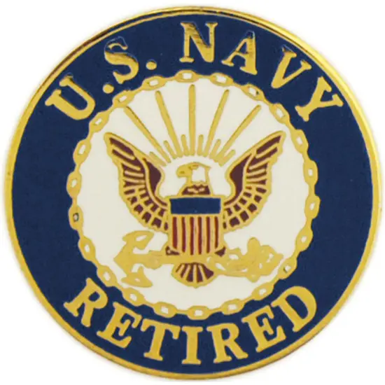 U.S. Navy Logo Retired Pin 7/8" {1}