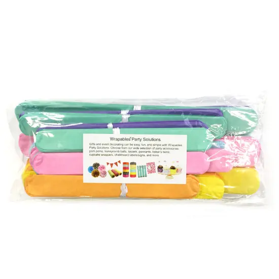 Wrapables Set of 18 Tissue Pom Pom Party Decorations for Weddings, Birthday Parties Baby Showers and Nursery Decor, Lavender/Yellow/Pink/Sky Blue/Orange/Sea Green {2}