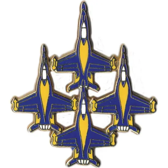 FA-18 Hornets In Diamond Formation Pin 1 3/4" {1}