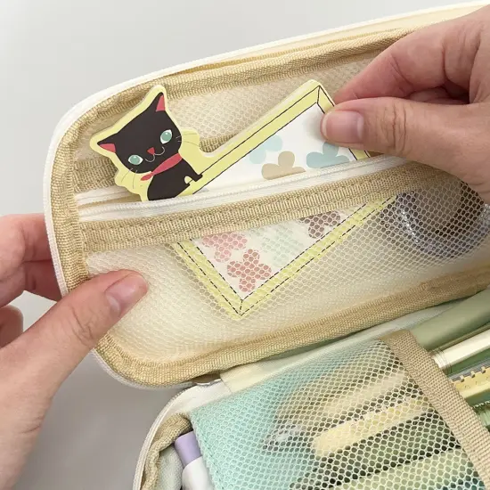 Wrapables Large Capacity Pencil Case, Expandable Pencil Pouch for Stationery Tools Aqua {3}