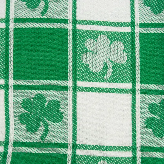 DII Shamrock Woven Check Tablecloth {1}