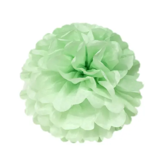 Wrapables Set of 12 Tissue Pom Pom Party Decorations for Weddings, Birthday Parties Baby Showers and Nursery Decor, Mint/Sea Green/White/Lime Green {3}
