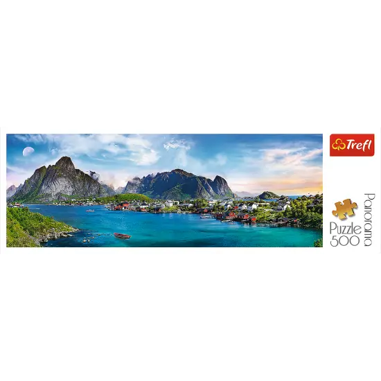 Panorama 500 Piece Jigsaw Puzzles, Lofoten Archipelago, Puzzle of Norway, Island and Mountain Puzzles, Adult Puzzles, Trefl 29500 {3}