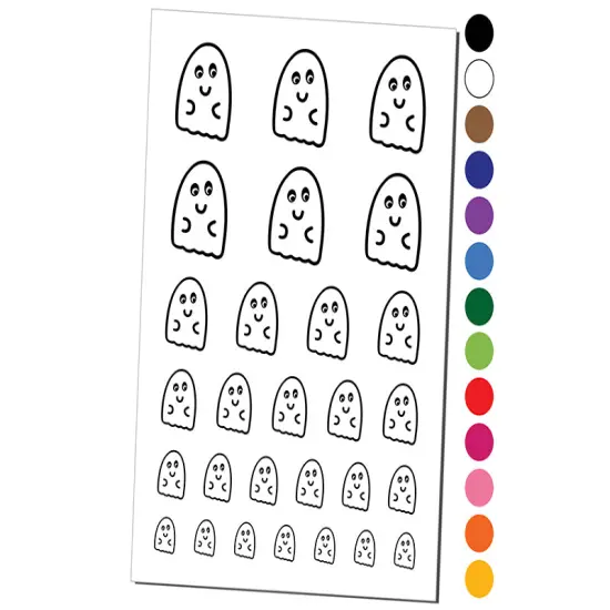Fun Ghost Halloween Temporary Tattoo Water Resistant Fake Body Art Set Collection Hot Pink {1}