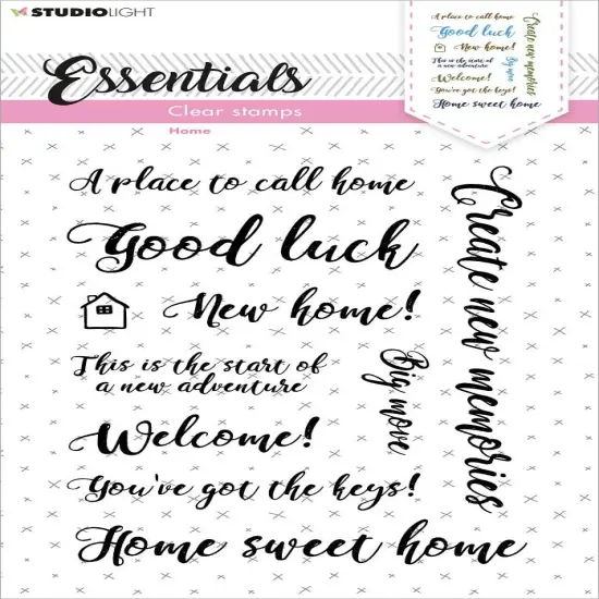 Studio Light Essentials Clear Stamps-Nr. 180, Sentiments/Wishes - Home {1}