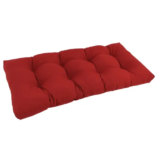 42-inch by 19-inch Squared Twill Tufted Loveseat Cushion - Ruby Red {1}