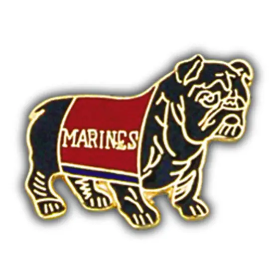 U.S.M.C. Bulldog Pin Black 1" {1}