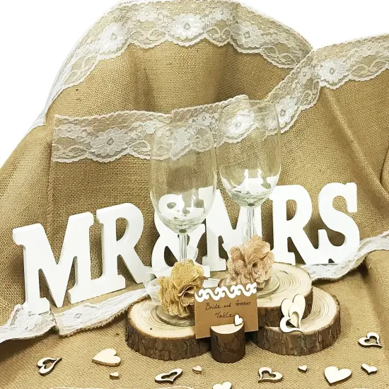 Wrapables Rustic Wooden Place-Card Holders with Table Name Place Cards for Wedding, Parties, Holidays, Special Events Table Decor (Set of 10) {6}