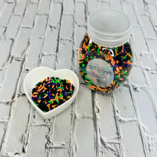 150g Halloween Themed Polymer Clay Sprinkle Mix - Perfect for Fake Bakes, Clay Art, Slime - Spooky, Mysterious, and Festive {4}