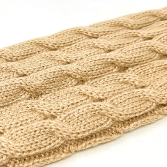 Wrapables Women's Cable Knit Leg Warmers, Caramel {3}