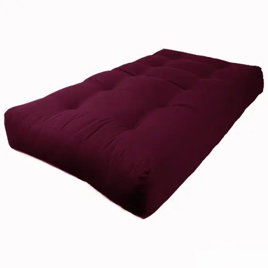 Blazing Needles Renewal 10-inch Twill Twin-size Futon Mattress - Burgundy - Burgundy {1}