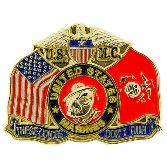 U.S.M.C. These Colors Don't Run Pin 1" {1}