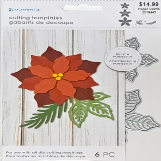 Momenta Build A Poinsettia Cutting Dies {1}