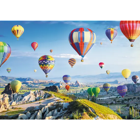 1000 Piece Jigsaw Puzzles, View of Cappadocia, Turkey, Hot Air Balloons, Beautiful Landscape Puzzles, Adult Puzzles, Trefl 10613 {2}