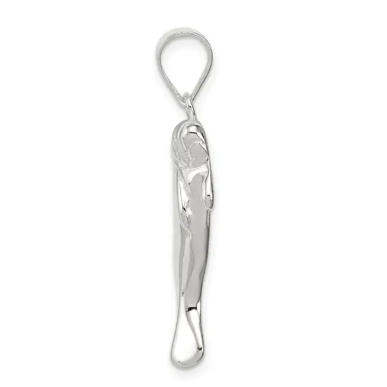 Sterling Silver Manatee Charm Pendant Sea Life Jewelry 31mm x 15mm {4}