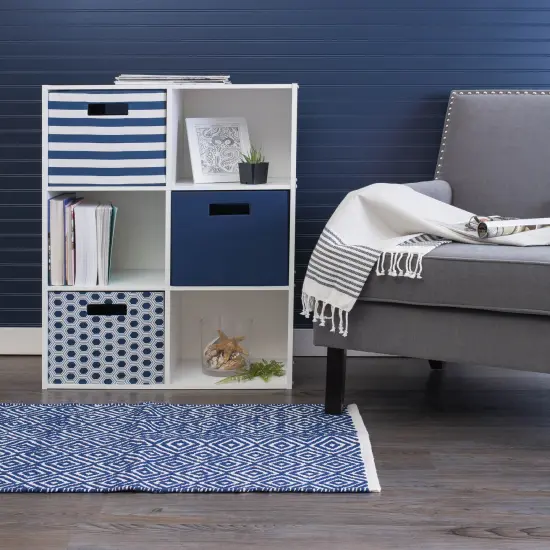 DII Blue Watercolor Paisley Print Outdoor Tablecloth With Zipper {2}