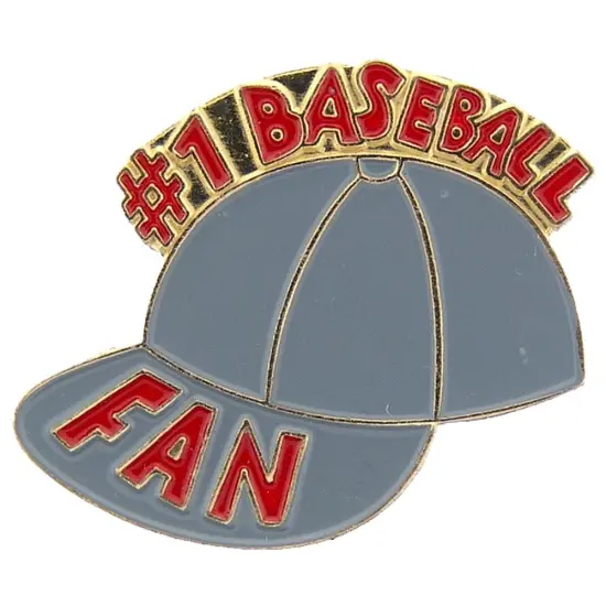 #1 Baseball Fan Pin 1" {1}