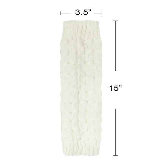 Wrapables Women's Cable Knit Leg Warmers Black {8}
