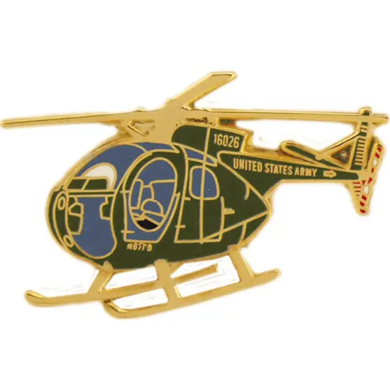 OH-6A Cayuse Helicopter Pin 1 1/2" {1}